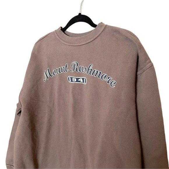 Vintage Mount Rushmore brown crewneck sweater size M - Picture 3 of 6